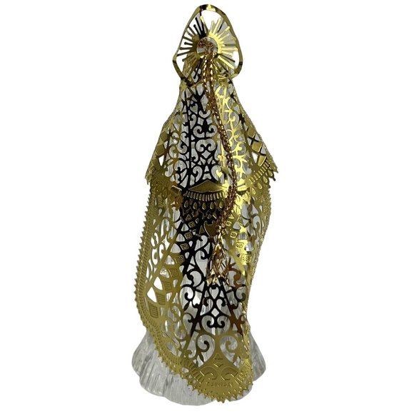 Virgin Mother Mary Christmas Ornament Clear Acrylic 4" Religious Holiday Vintage - Picture 2 of 12